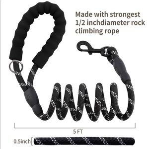 5Ft leash with was bag dispenser (FREE)